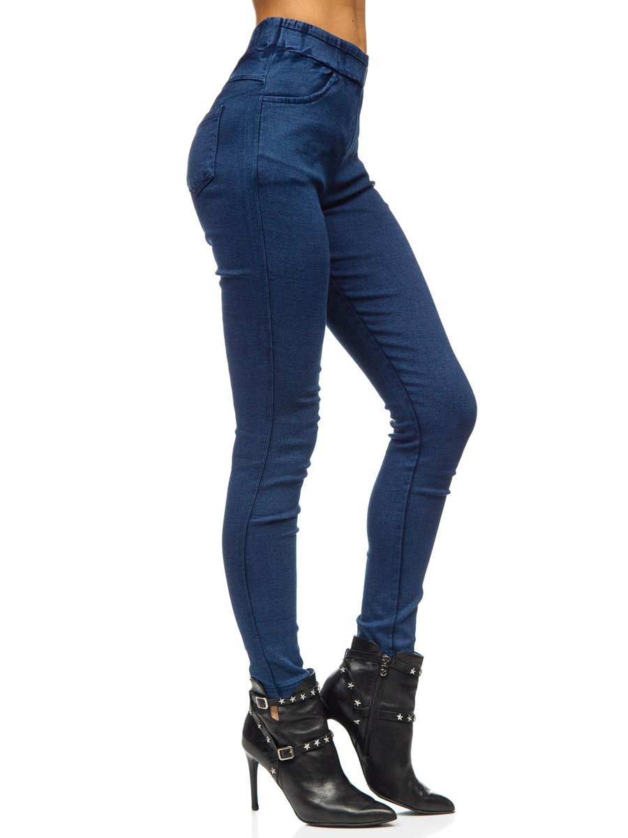 Granatowe-jeansowe-legginsy-damskie