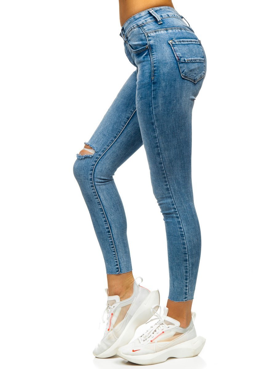 Niebieskie-spodnie-jeansowe-damskie-Skinny