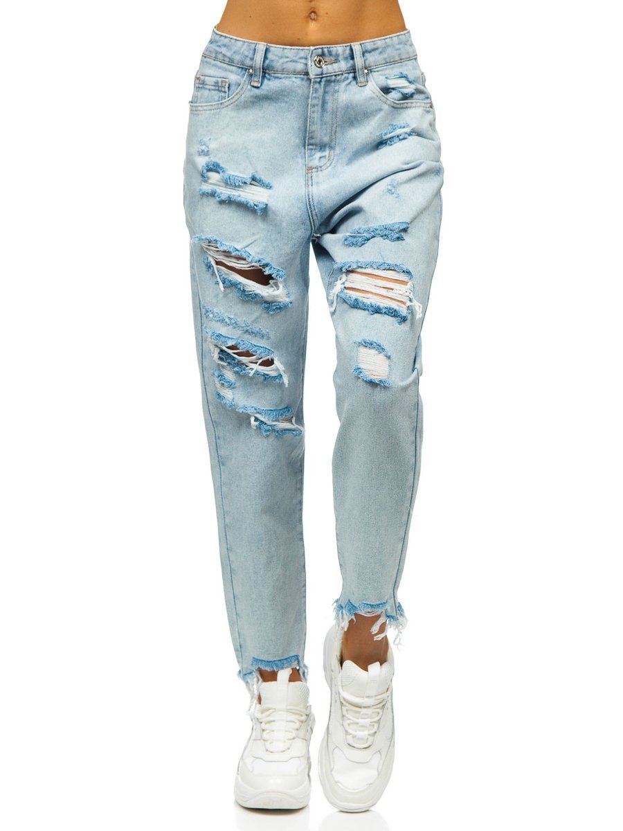 Niebieskie-spodnie-jeansowe-damskie-mom-fit