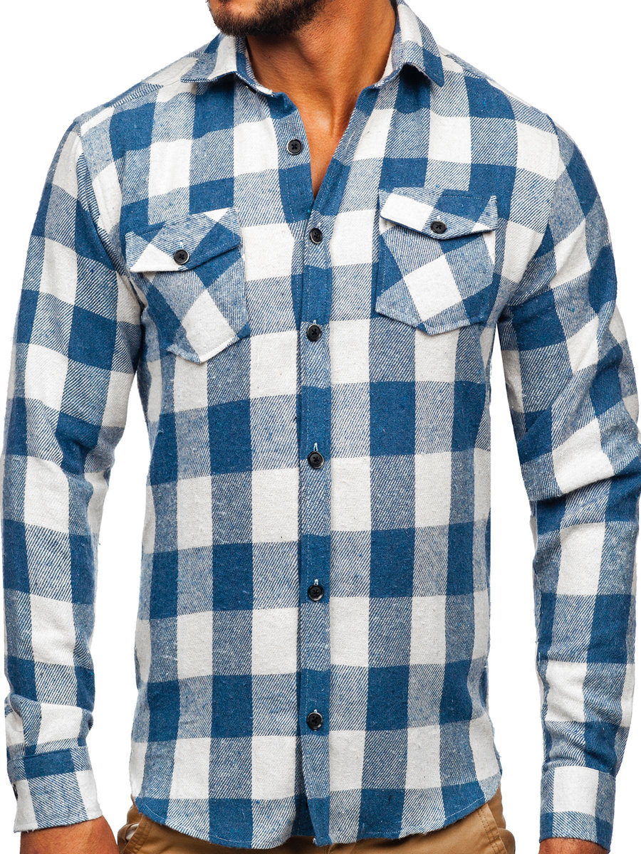 Blekitna-koszula-meska-flanelowa-z-dlugim-rekawem-Denley