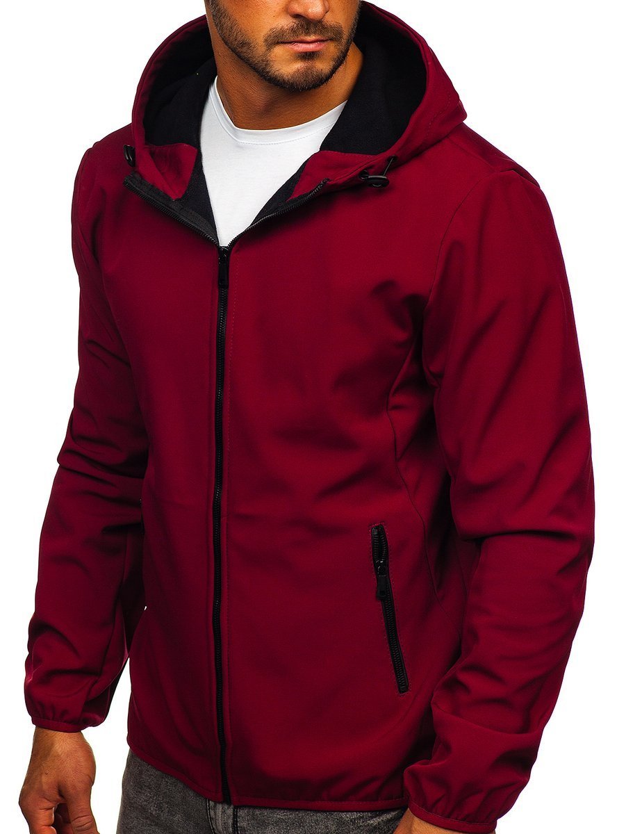 Bordowa-kurtka-meska-przejsciowa-softshell-Denley
