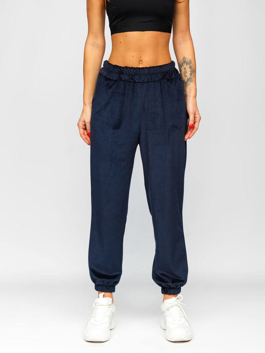 Granatowe-welurowe-spodnie-dresowe-damskie-Denley