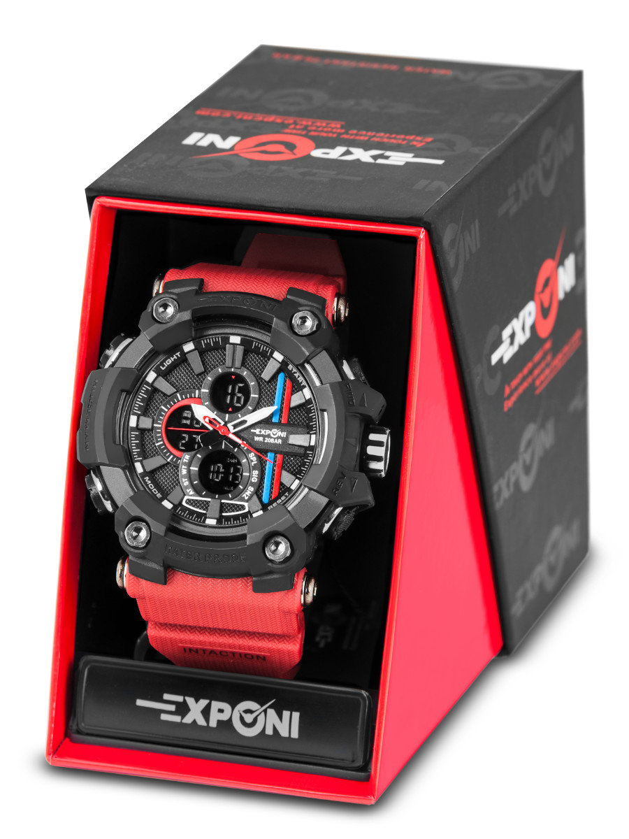 Czerwony-zegarek-meski-na-reke-Denley