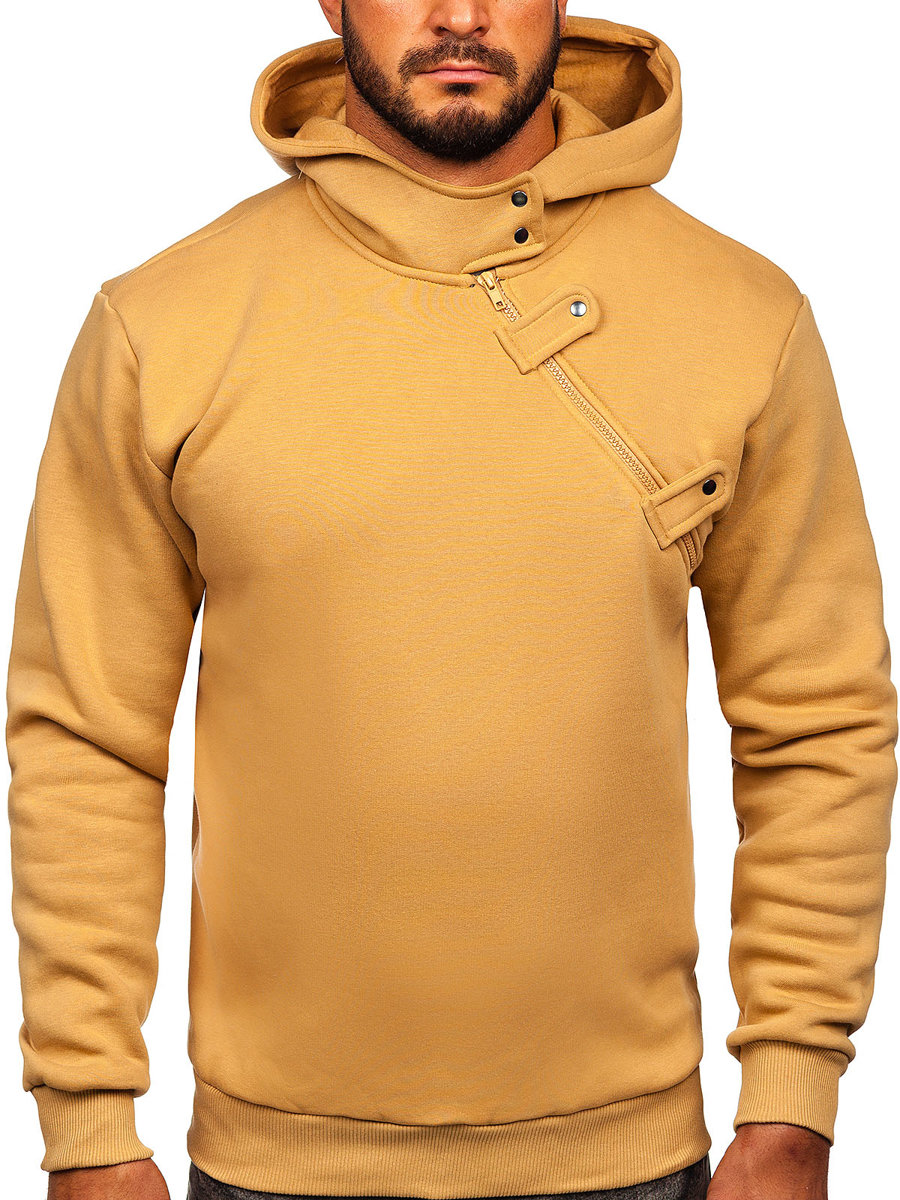 Brazowa-bluza-meska-z-kapturem-Bolf