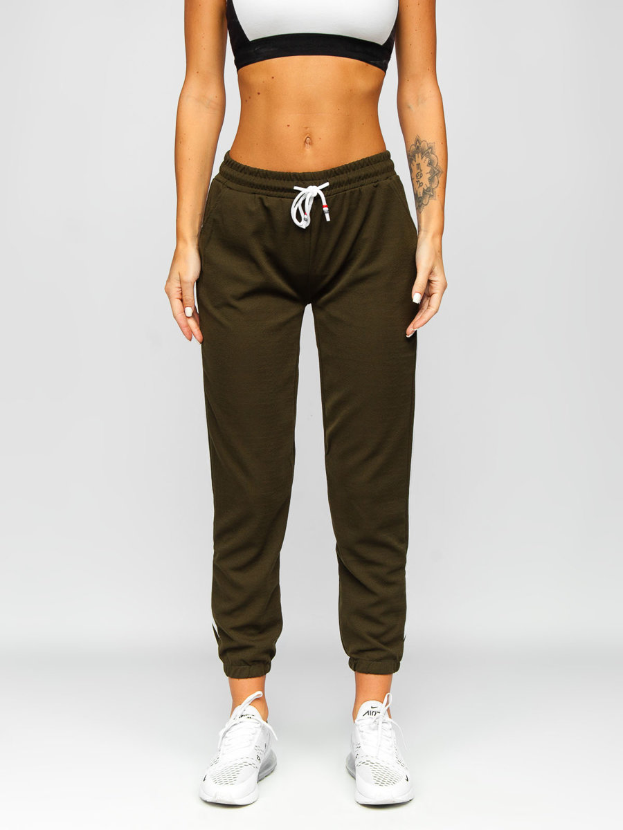 Khaki-spodnie-dresowe-damskie-Denley