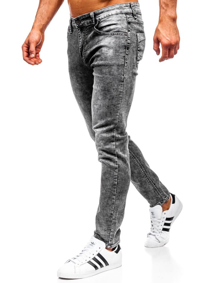 Spodnie-jeansowe-meskie-straight-leg-czarne-Denley