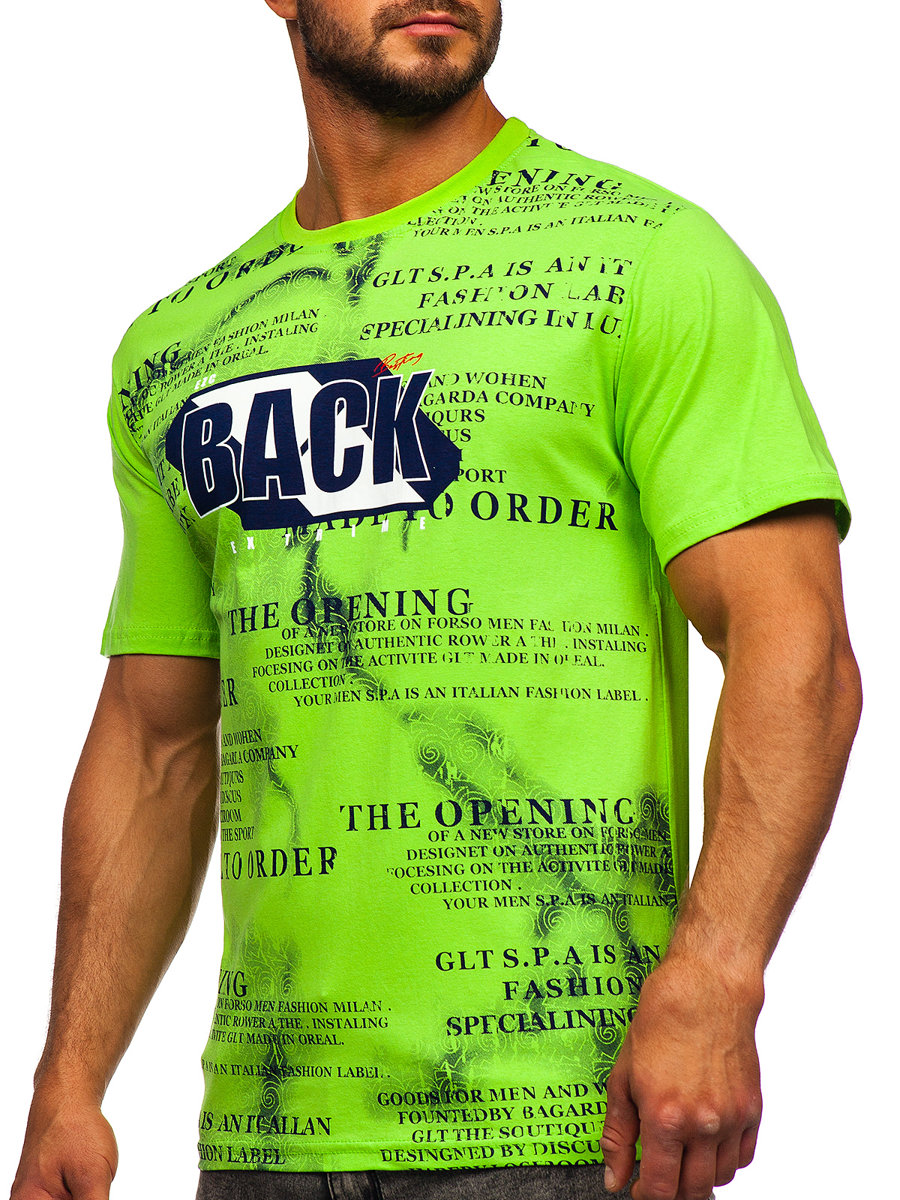 Zielony-bawelniany-t-shirt-meski