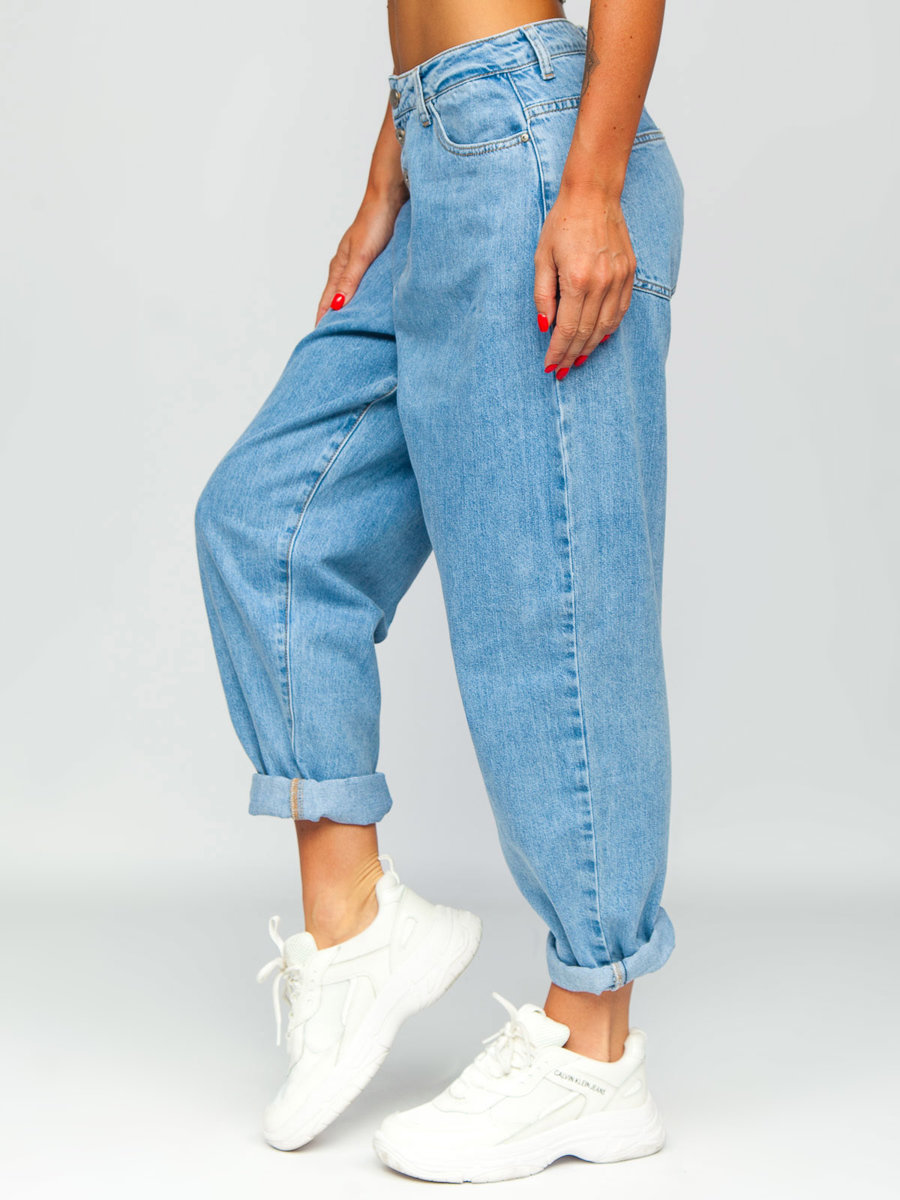Niebieskie-spodnie-jeansowe-damskie-slouchy-Denley