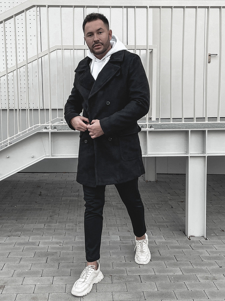 Plaszcz-dwurzedowy-meski-zimowy-czarny-z-wysokim-kolnierzem-Denley