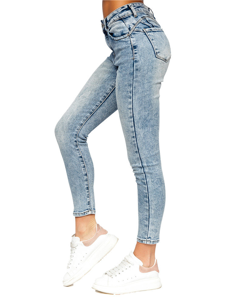 Niebieskie-spodnie-jeansowe-damskie-Push-Up-Denley