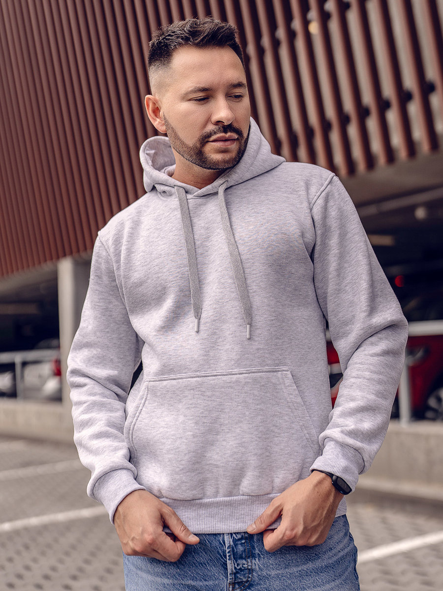 Jasnoszara-z-kapturem-gruba-bluza-meska-kangurka-Bolf