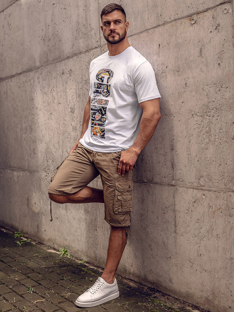 Bialy-bawelniany-t-shirt-meski-z-nadrukiem-Bolf