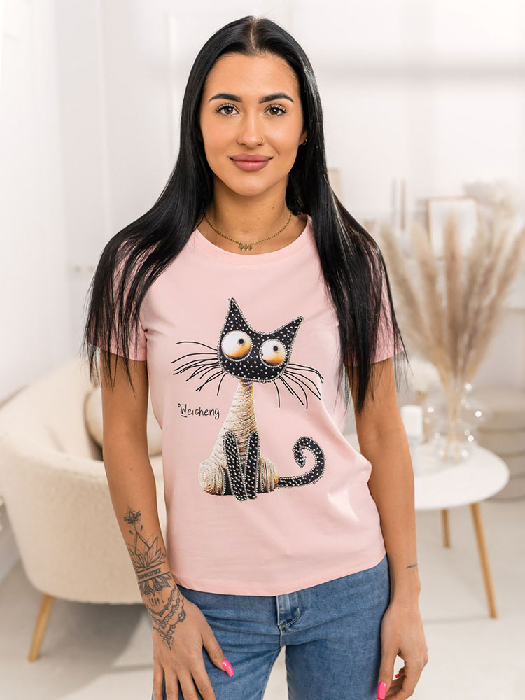Rozowy-t-shirt-damski-z-aplikacja-Denley