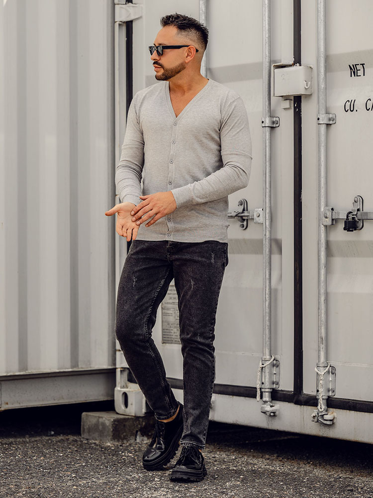 Szary-cardigan-meski-rozpinany-Denley