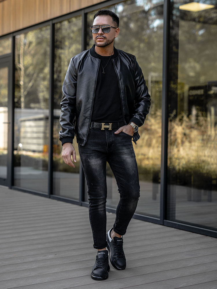 Czarne-spodnie-jeansowe-meskie-slim-fit-Denley