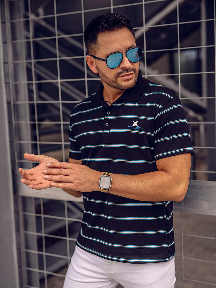 Czarna-koszulka-polo-meska-w-paski-Denley