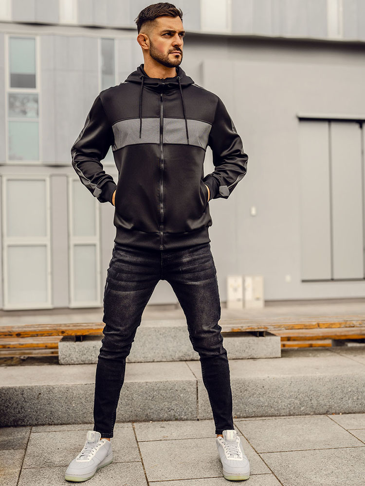 Czarna-rozpinana-bluza-meska-z-kapturem-Denley