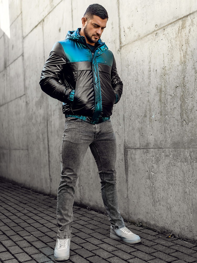 Czarna-pikowana-kurtka-meska-przejsciowa-sportowa-Denley