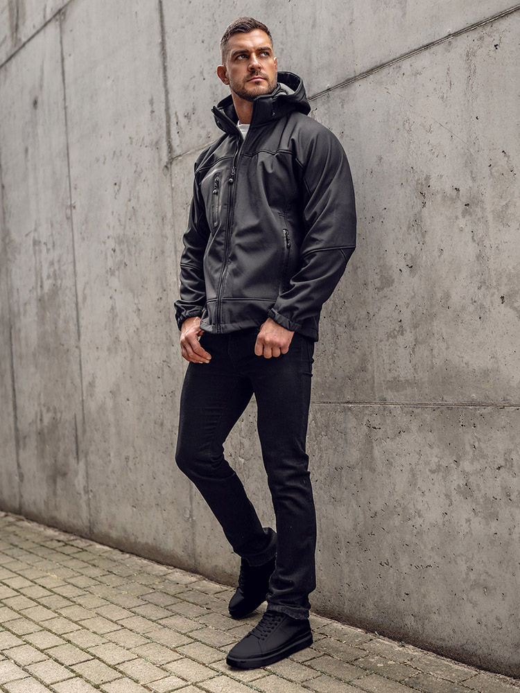 Kurtka-meska-softshell-czarna-Denley