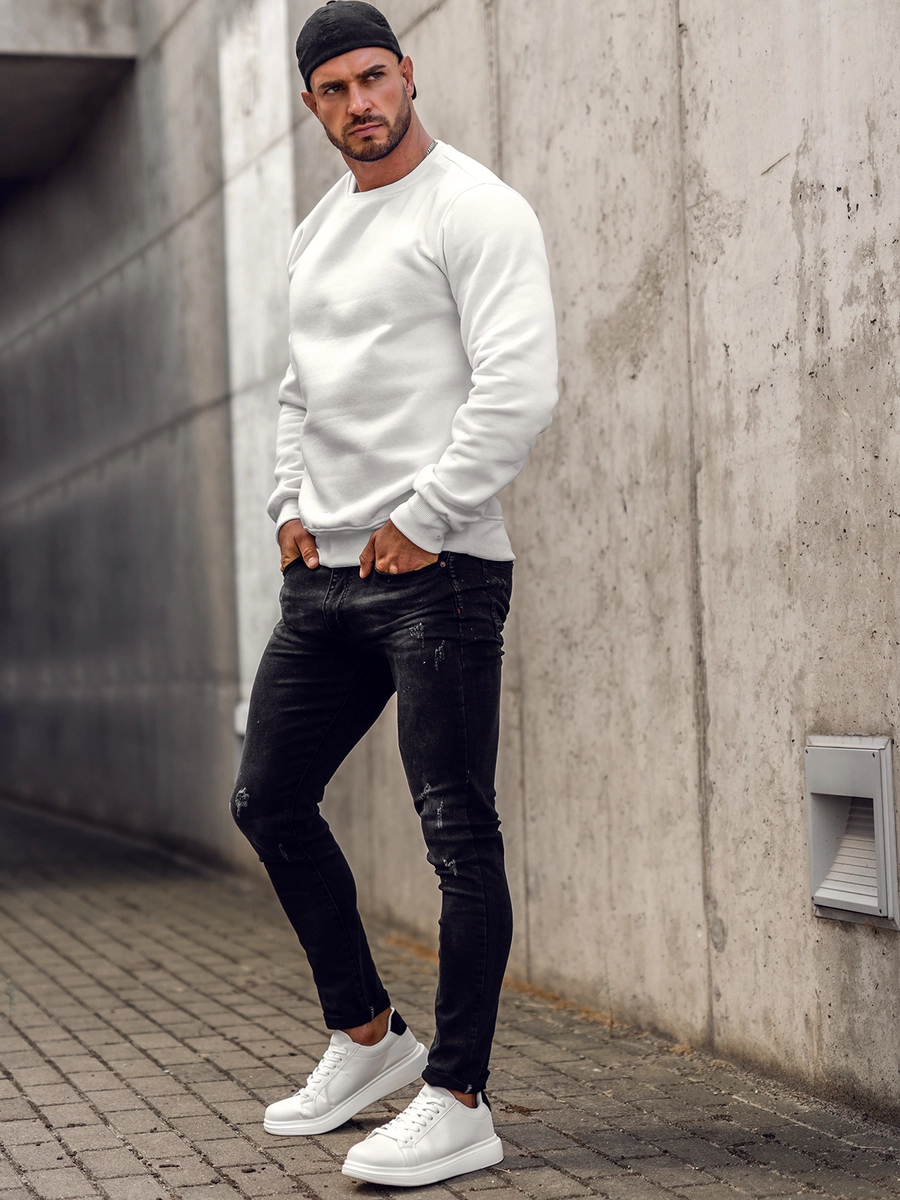 Biala-bluza-meska-bez-kaptura-Denley