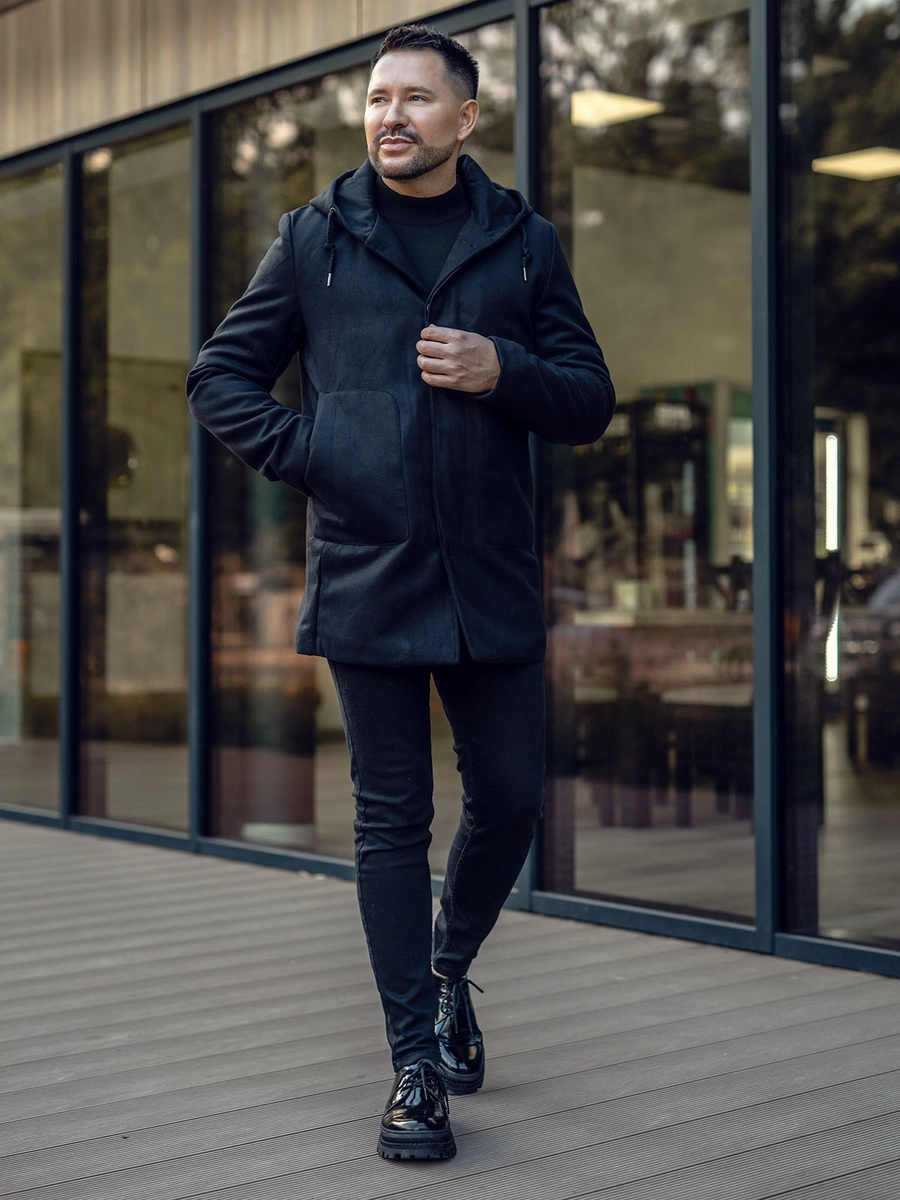 Czarny-plaszcz-meski-zimowy-z-kapturem-Denley