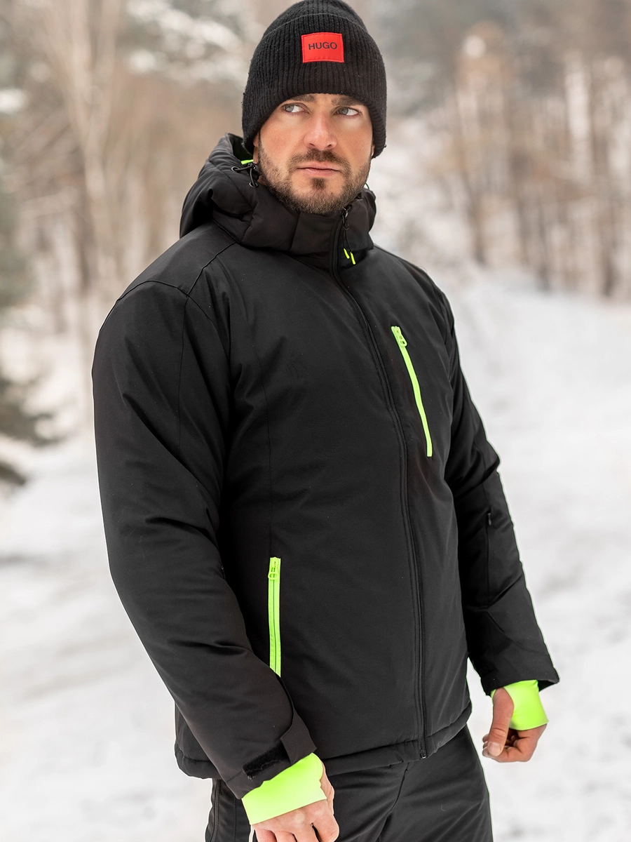 Czarna-kurtka-meska-zimowa-sportowa-Denley