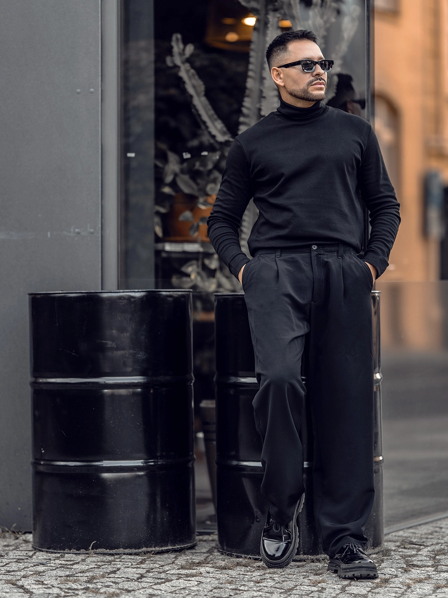 Golf-meski-basic-bawelniany-czarny-Denley