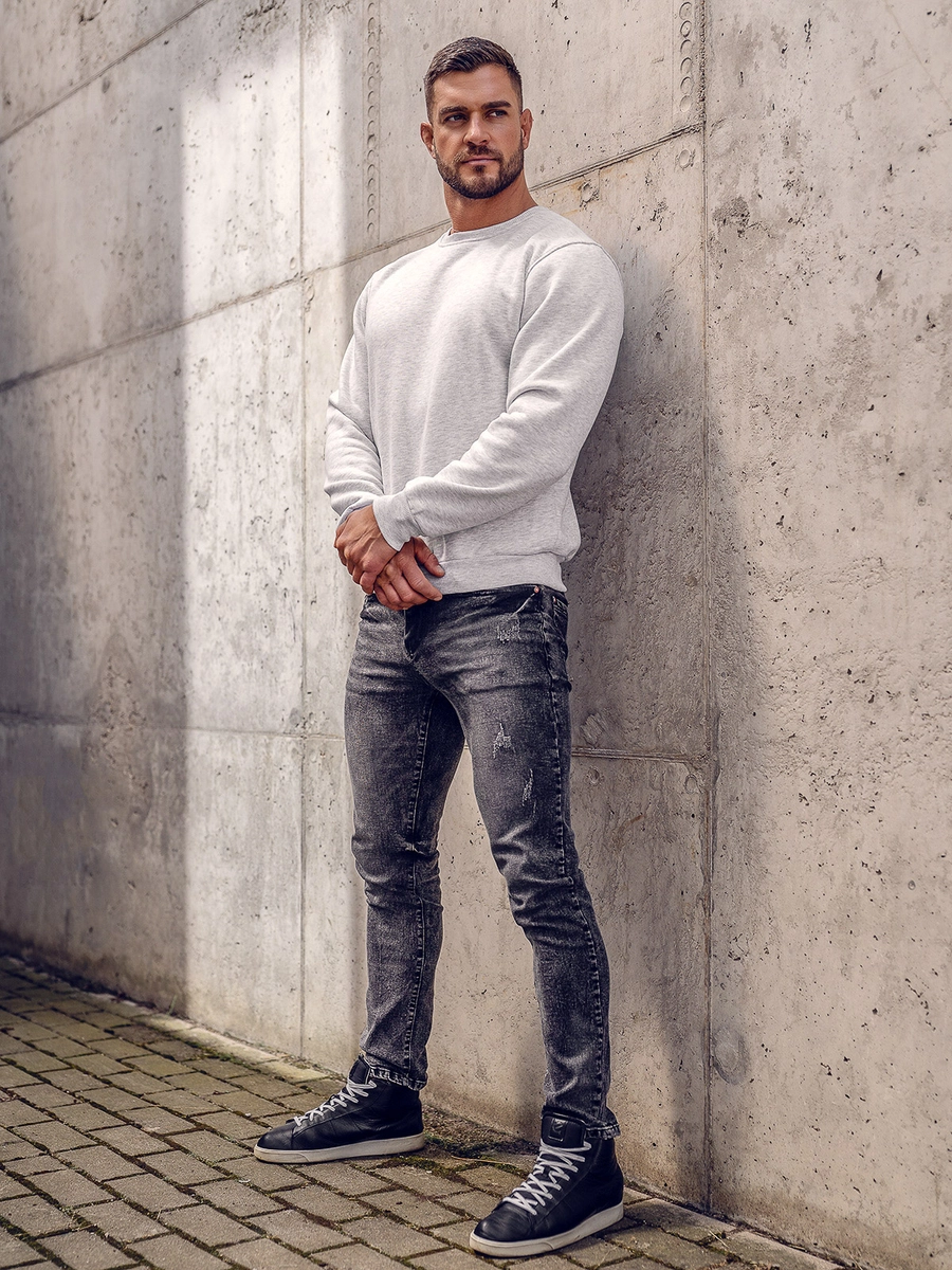 Jasnoszara-gruba-bluza-meska-bez-kaptura-Bolf