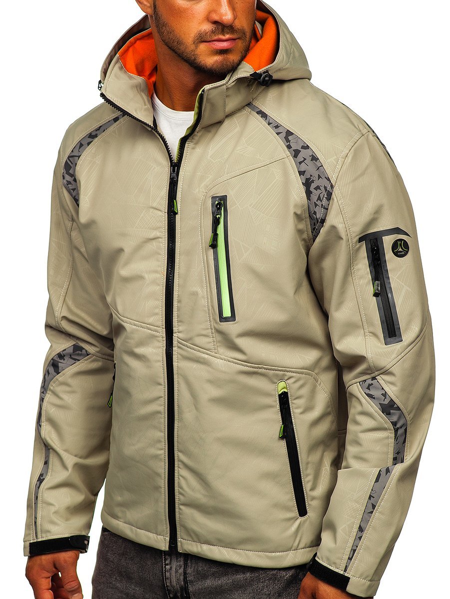 Bezowa-kurtka-meska-softshell-Denley