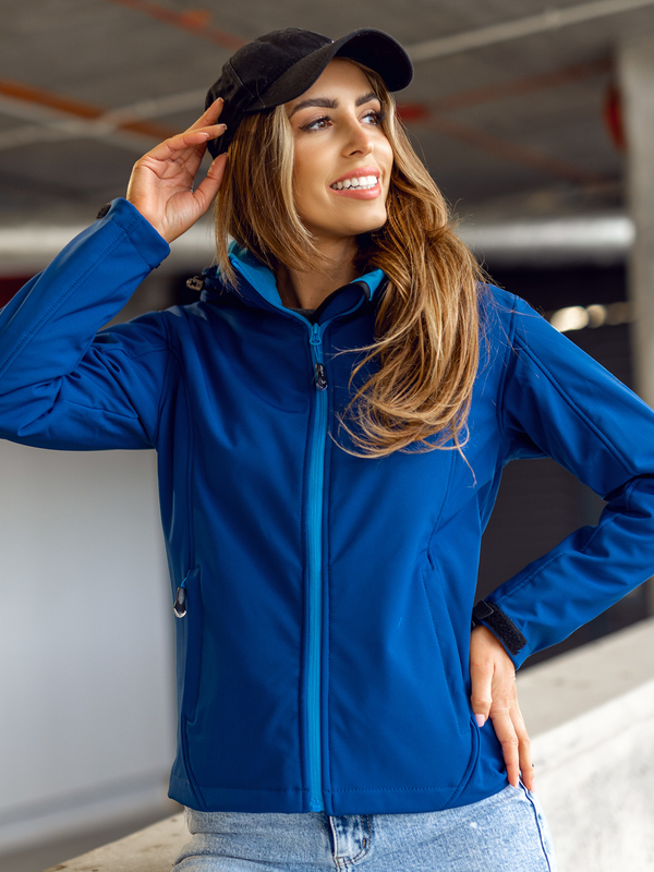 Kurtka damska przejściowa softshell granatowa Denley AB056