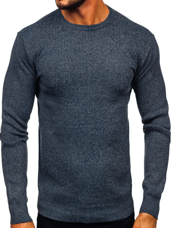 Granatowy sweter męski Denley S8309