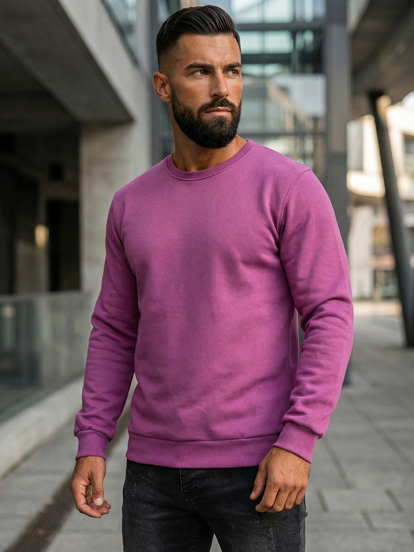Bluza męska basic fioletowa Bolf Adrio