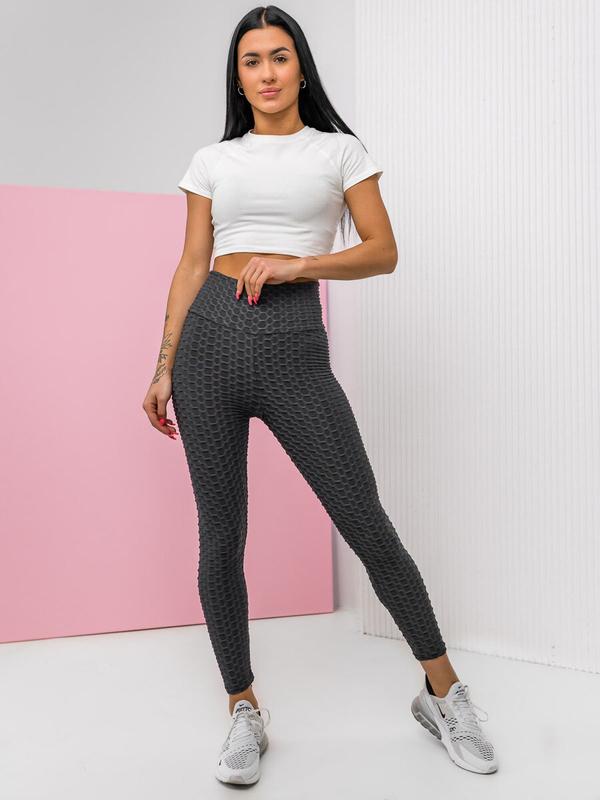 Grafitowe legginsy damskie Denley YW88024