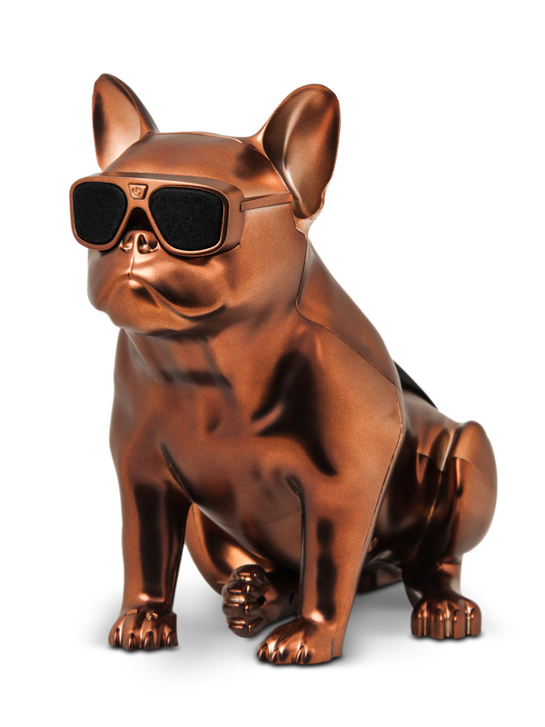 Brązowy duży głośnik bezprzewodowy Buldog Francuski bluetooth S4