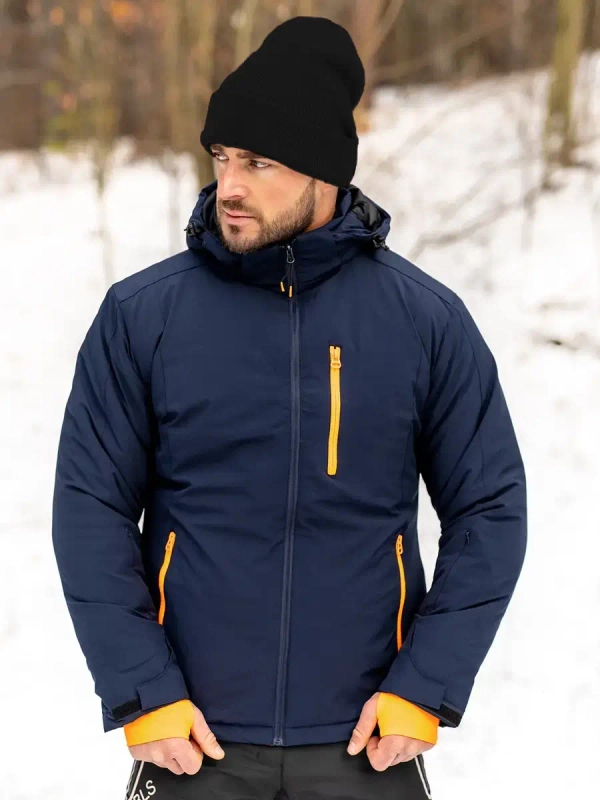 Granatowa kurtka męska zimowa sportowa Denley HH011