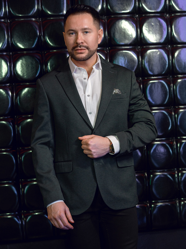 Marynarka męska casual zielona Denley 24401-1