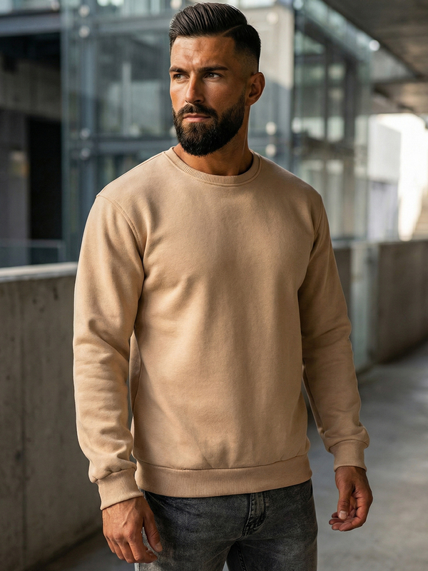 Bluza męska basic beżowa Bolf Adrio