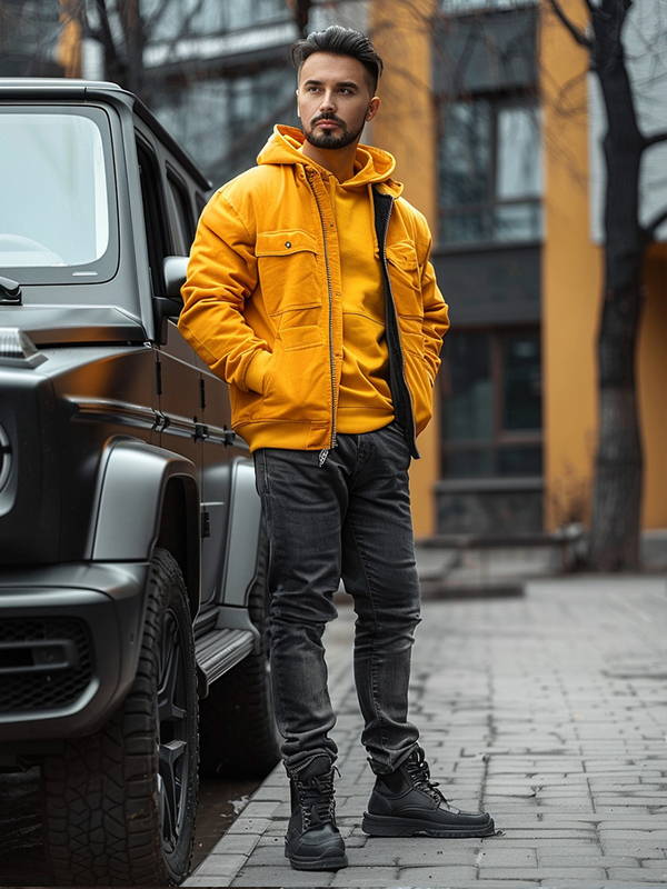 Czarne spodnie jeansowe męskie skinny fit Denley R927