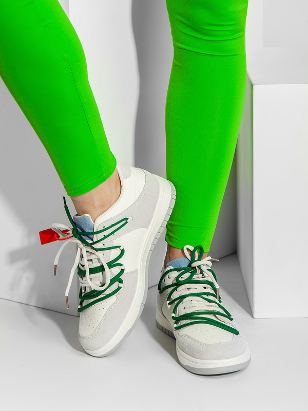 Zielone buty damskie sneakersy Denley SN1002