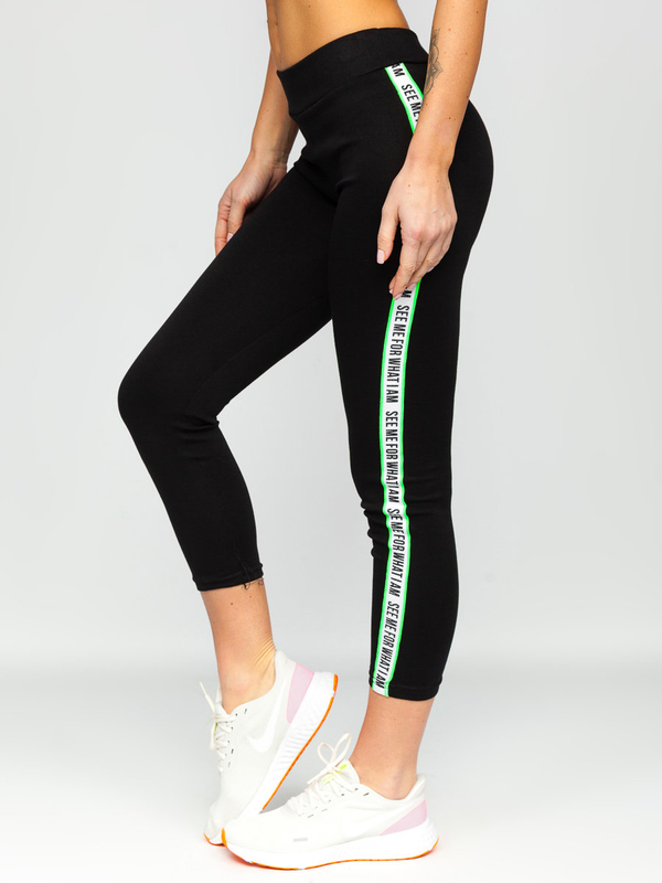 Czarne legginsy damskie Denley TS217