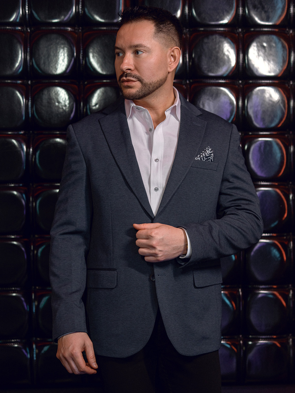 Marynarka męska casual granatowa Denley 24401-1