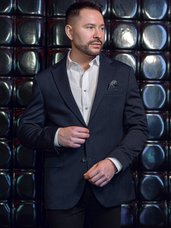 Marynarka męska casual atramentowa Denley 24401-1