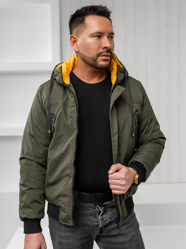 Khaki kurtka męska zimowa Denley 27M8100