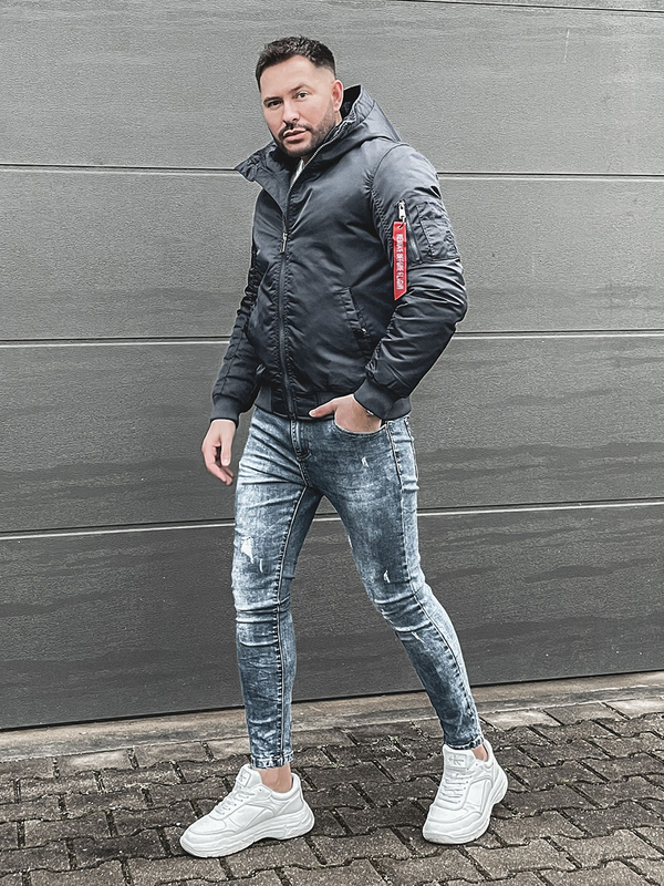 Granatowa kurtka męska zimowa Denley 2120