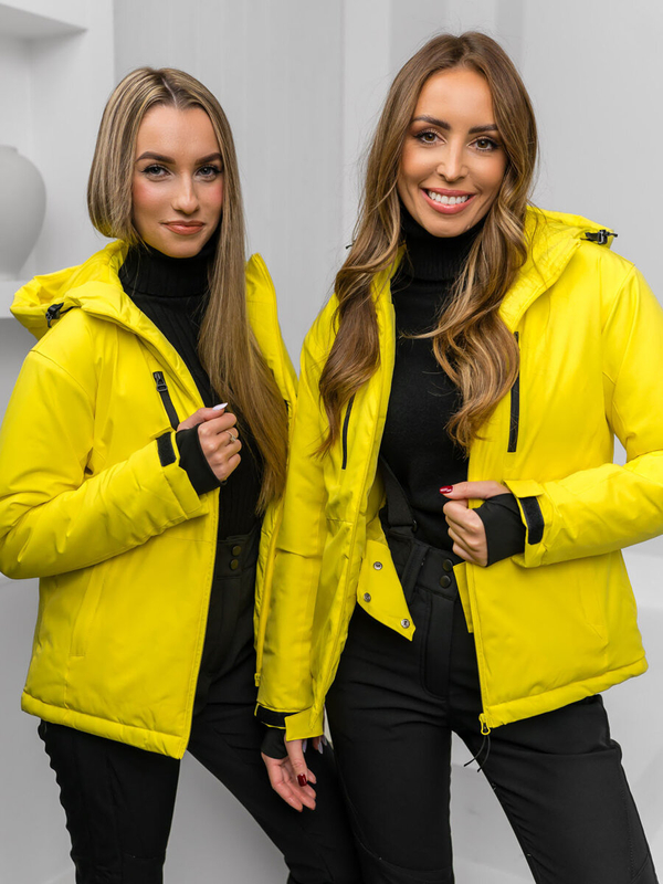 Żółta kurtka zimowa damska sportowa Denley HH012B