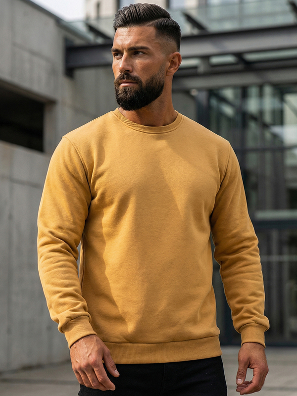 Bluza męska basic brązowa Bolf Adrio