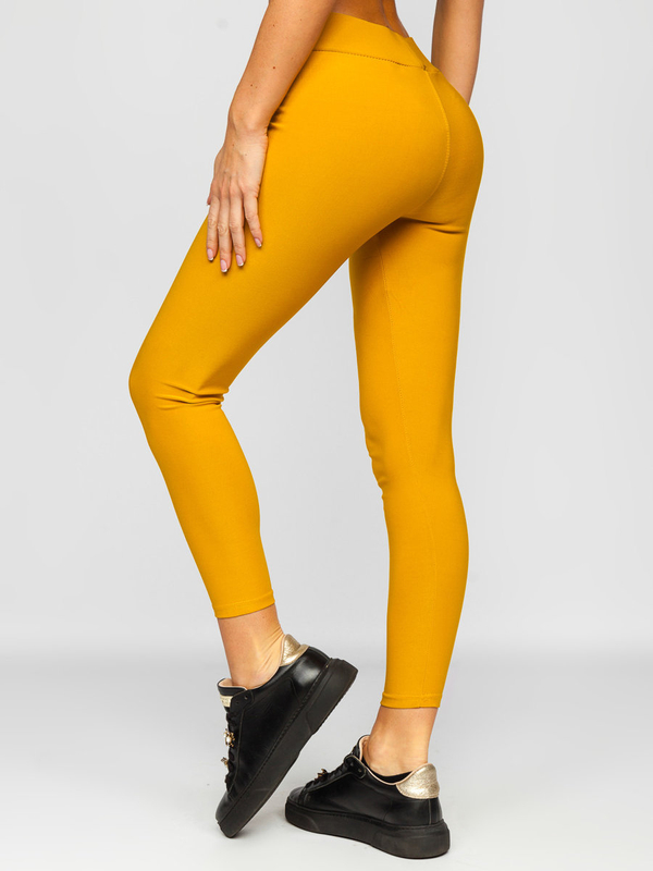 Camelowe legginsy damskie Denley YW01053A1