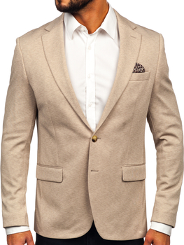 Beżowa marynarka męska casual Denley 24401