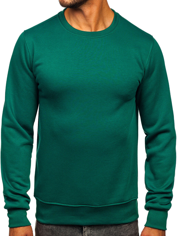 Bluza męska bez kaptura zielona Denley 2001