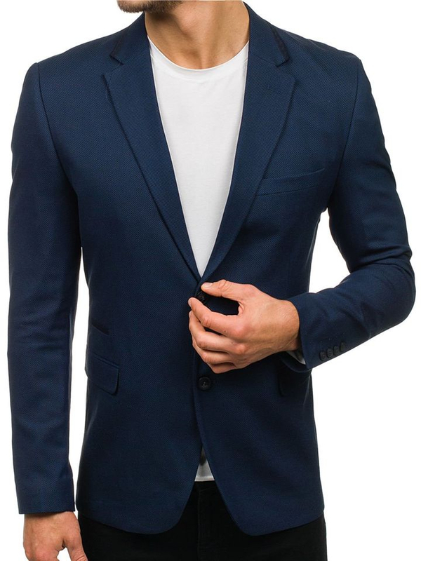 Marynarka męska elegancka granatowa Denley 1050